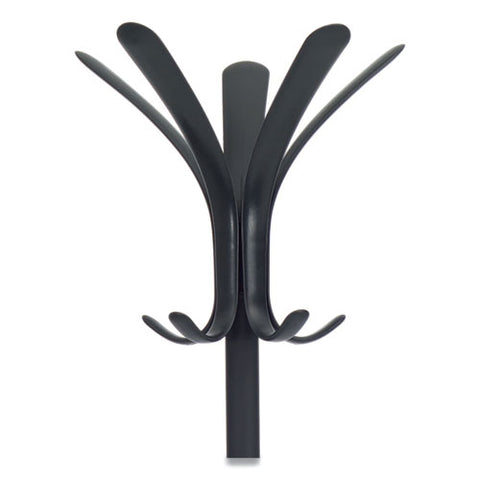 Image of Cleo Coat Stand, Stand Alone Rack, Ten Knobs, Steel/plastic, 19.75w X 19.75d X 68.9h, Black