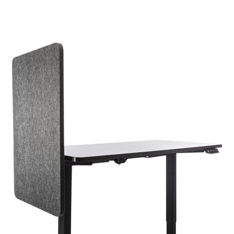 Image of Desk Modesty Adjustable Height Desk Screen Cubicle Divider And Privacy Partition, 23.5 X 1 X 36, Polyester, Ash