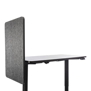 Desk Modesty Adjustable Height Desk Screen Cubicle Divider And Privacy Partition, 23.5 X 1 X 36, Polyester, Ash