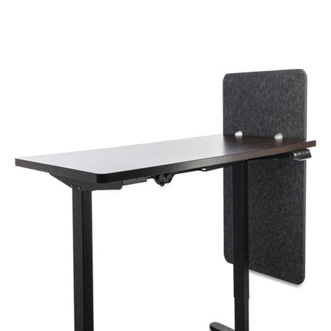 Image of Desk Modesty Adjustable Height Desk Screen Cubicle Divider And Privacy Partition, 23.5 X 1 X 36, Polyester, Ash