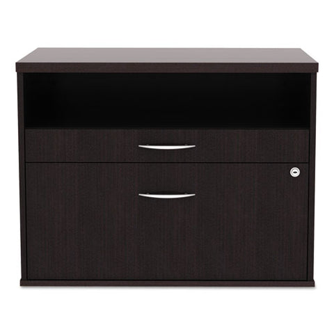 Image of Alera Open Office Series Low File Cabient Credenza, 29.5w X 19.13d X 22.88h, Medium Cherry