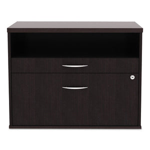 Alera Open Office Series Low File Cabient Credenza, 29.5w X 19.13d X 22.88h, Medium Cherry