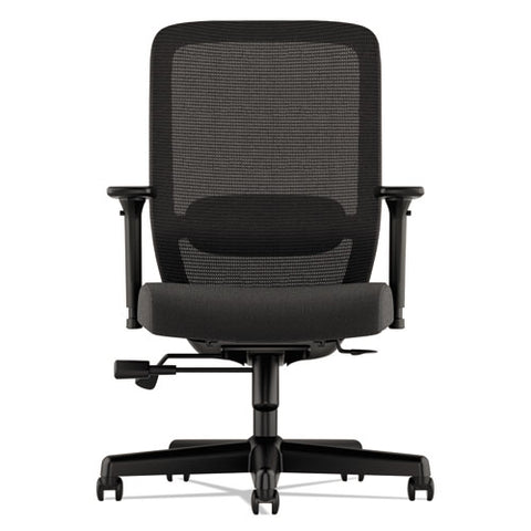 Image of Exposure Mesh High-back Task Chair, Supports Up To 250 Lbs., Black Seat/black Back, Black Base