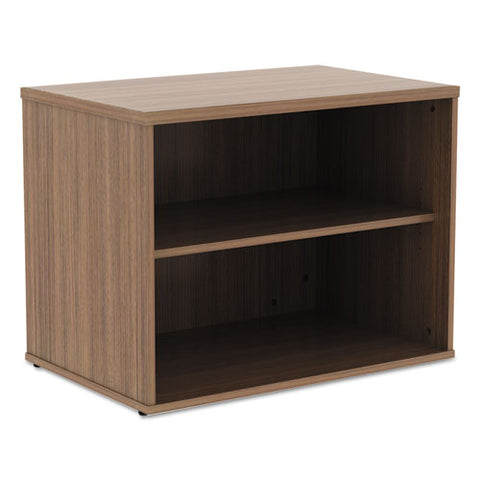 Image of Alera Open Office Low Storage Cabinet Credenza, 29 1/2 X 19 1/8x 22 7/8, Walnut