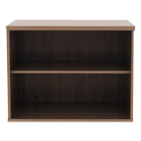 Image of Alera Open Office Low Storage Cabinet Credenza, 29 1/2 X 19 1/8x 22 7/8, Walnut