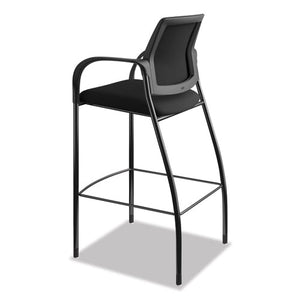 Ignition 2.0 Ilira-stretch Mesh Back Cafe Height Stool, Supports Up To 300 Lbs., Black Seat/black Back, Black Base