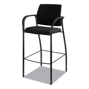 Ignition 2.0 Ilira-stretch Mesh Back Cafe Height Stool, Supports Up To 300 Lbs., Black Seat/black Back, Black Base