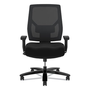 Crio Big And Tall Mid-back Task Chair, Supports Up To 450 Lbs., Black Seat/black Back, Black Base