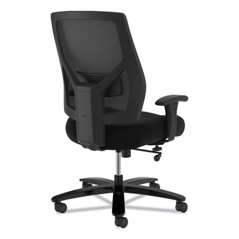 Image of Crio Big And Tall Mid-back Task Chair, Supports Up To 450 Lbs., Black Seat/black Back, Black Base