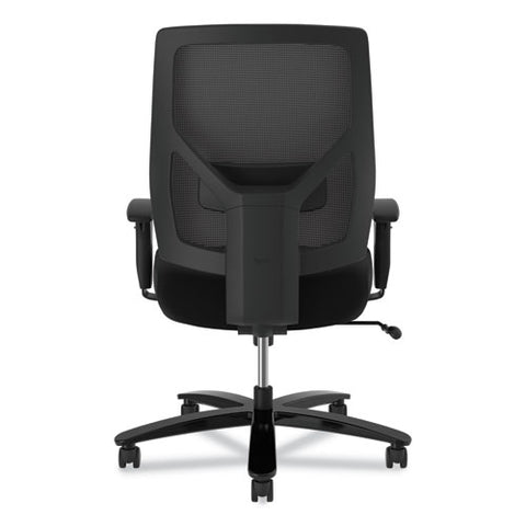 Image of Crio Big And Tall Mid-back Task Chair, Supports Up To 450 Lbs., Black Seat/black Back, Black Base