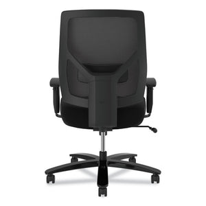 Crio Big And Tall Mid-back Task Chair, Supports Up To 450 Lbs., Black Seat/black Back, Black Base