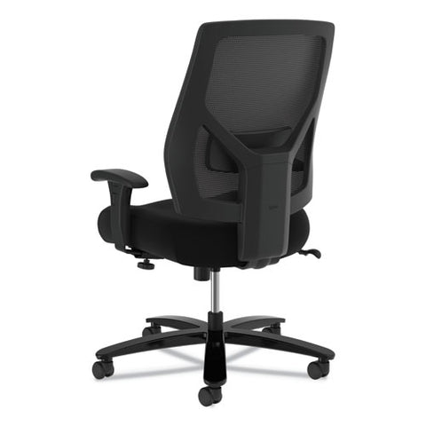 Image of Crio Big And Tall Mid-back Task Chair, Supports Up To 450 Lbs., Black Seat/black Back, Black Base