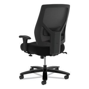 Crio Big And Tall Mid-back Task Chair, Supports Up To 450 Lbs., Black Seat/black Back, Black Base