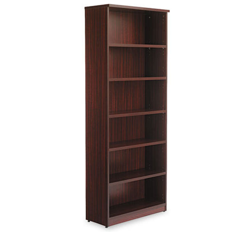 Image of Alera Valencia Series Bookcase, Six-shelf, 31 3/4w X 14d X 80 1/4h, Mahogany