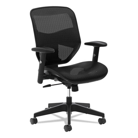 Image of Vl534 Mesh High-back Task Chair, Supports Up To 250 Lbs., Black Seat/black Back, Black Base