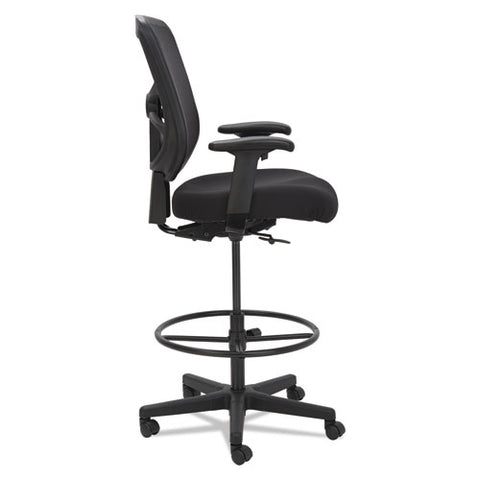 Image of Alera Elusion Series Mesh Stool, 31.6" Seat Height, Supports Up To 275 Lbs., Black Seat/black Back, Black Base