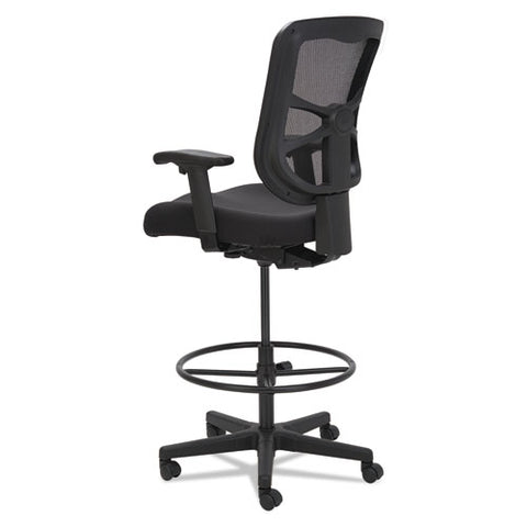 Image of Alera Elusion Series Mesh Stool, 31.6" Seat Height, Supports Up To 275 Lbs., Black Seat/black Back, Black Base