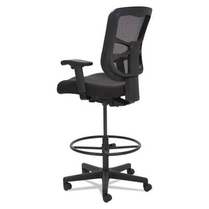 Alera Elusion Series Mesh Stool, 31.6" Seat Height, Supports Up To 275 Lbs., Black Seat/black Back, Black Base