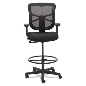 Alera Elusion Series Mesh Stool, 31.6" Seat Height, Supports Up To 275 Lbs., Black Seat/black Back, Black Base