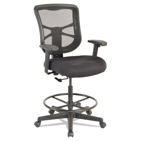 Image of Alera Elusion Series Mesh Stool, 31.6" Seat Height, Supports Up To 275 Lbs., Black Seat/black Back, Black Base