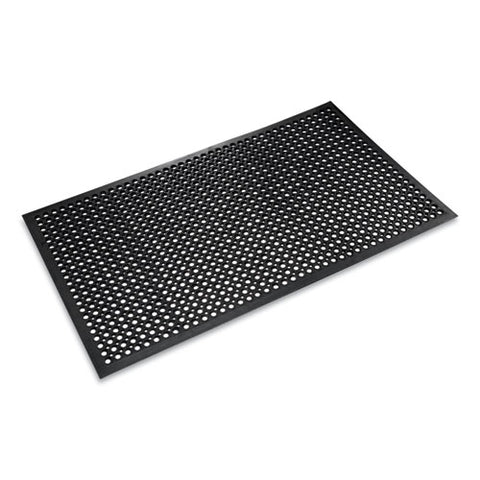 Image of Safewalk-light Drainage Safety Mat, Rubber, 36 X 60, Black