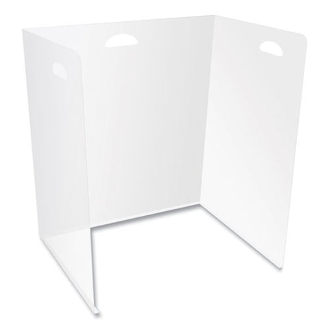 Image of Lightweight Desktop Barriers, 22 X 16 X 24, Polypropylene, Clear, 10/carton