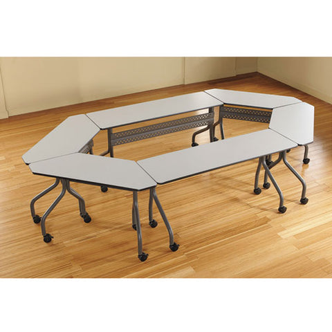 Image of Officeworks Mobile Training Table, 60w X 18d X 29h, Gray/charcoal