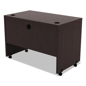 Alera Valencia Mobile Workstation Desk, 41.38w X 23.63d X 30h, Mahogany