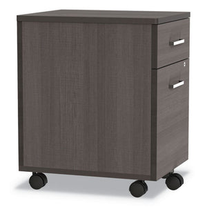 Trento Line Mobile Pedestal File, 16.5w X 19.75d X 23.63h, Box/file Drawer, Mocha