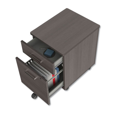 Image of Trento Line Mobile Pedestal File, 16.5w X 19.75d X 23.63h, Box/file Drawer, Mocha