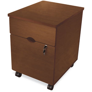 Trento Line Mobile Pedestal File, 16.5w X 19.75d X 23.63h, Box/file Drawer, Mocha