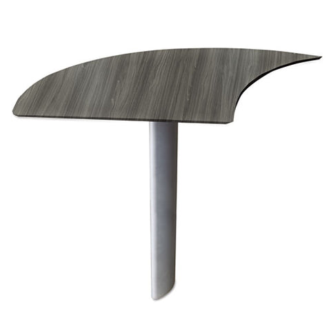 Image of Medina Series Laminate Curved Desk Top, 72w X 36d X 29.5h, Gray Steel