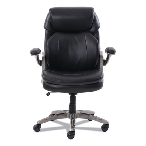 Image of Cosset Mid-back Executive Chair, Supports Up To 275 Lbs., Black Seat/black Back, Slate Base