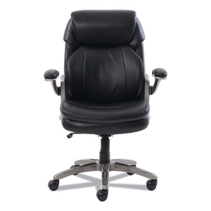 Cosset Mid-back Executive Chair, Supports Up To 275 Lbs., Black Seat/black Back, Slate Base