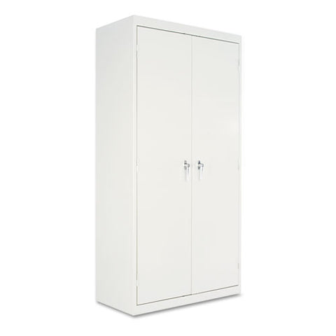 Image of Assembled 72" High Storage Cabinet, W/adjustable Shelves, 36w X 18d, Light Gray