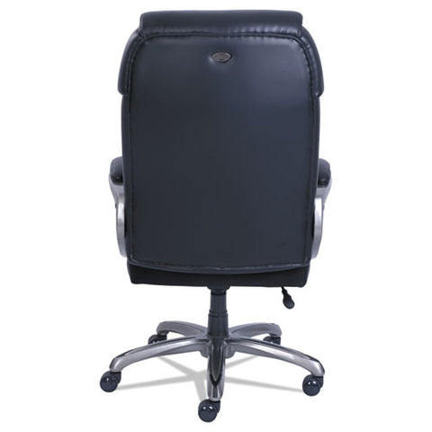 Image of Cosset Big And Tall Executive Chair, Supports Up To 400 Lbs., Black Seat/black Back, Slate Base