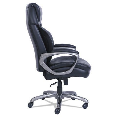 Image of Cosset Big And Tall Executive Chair, Supports Up To 400 Lbs., Black Seat/black Back, Slate Base