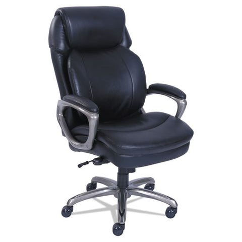 Image of Cosset Big And Tall Executive Chair, Supports Up To 400 Lbs., Black Seat/black Back, Slate Base