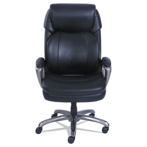 Image of Cosset Big And Tall Executive Chair, Supports Up To 400 Lbs., Black Seat/black Back, Slate Base