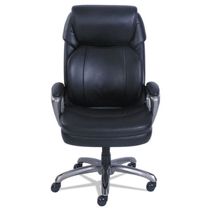 Cosset Big And Tall Executive Chair, Supports Up To 400 Lbs., Black Seat/black Back, Slate Base