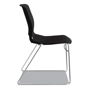 Motivate High-density Stacking Chair, Onyx Seat/black Back, Chrome Base, 4/carton