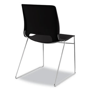 Motivate High-density Stacking Chair, Onyx Seat/black Back, Chrome Base, 4/carton