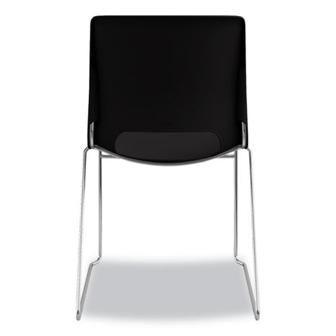 Image of Motivate High-density Stacking Chair, Onyx Seat/black Back, Chrome Base, 4/carton