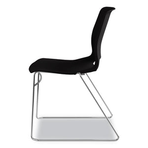 Motivate High-density Stacking Chair, Onyx Seat/black Back, Chrome Base, 4/carton