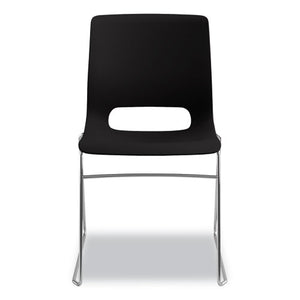 Motivate High-density Stacking Chair, Onyx Seat/black Back, Chrome Base, 4/carton