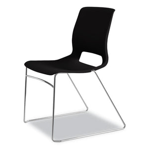 Motivate High-density Stacking Chair, Onyx Seat/black Back, Chrome Base, 4/carton