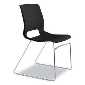 Motivate High-density Stacking Chair, Onyx Seat/black Back, Chrome Base, 4/carton