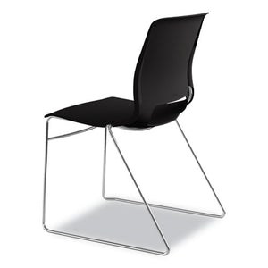 Motivate High-density Stacking Chair, Onyx Seat/black Back, Chrome Base, 4/carton