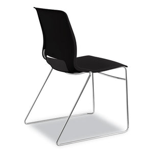 Motivate High-density Stacking Chair, Onyx Seat/black Back, Chrome Base, 4/carton