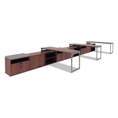 Image of Alera Open Office Low Storage Cabinet Credenza, 29 1/2 X 19 1/8x 22 7/8, Cherry